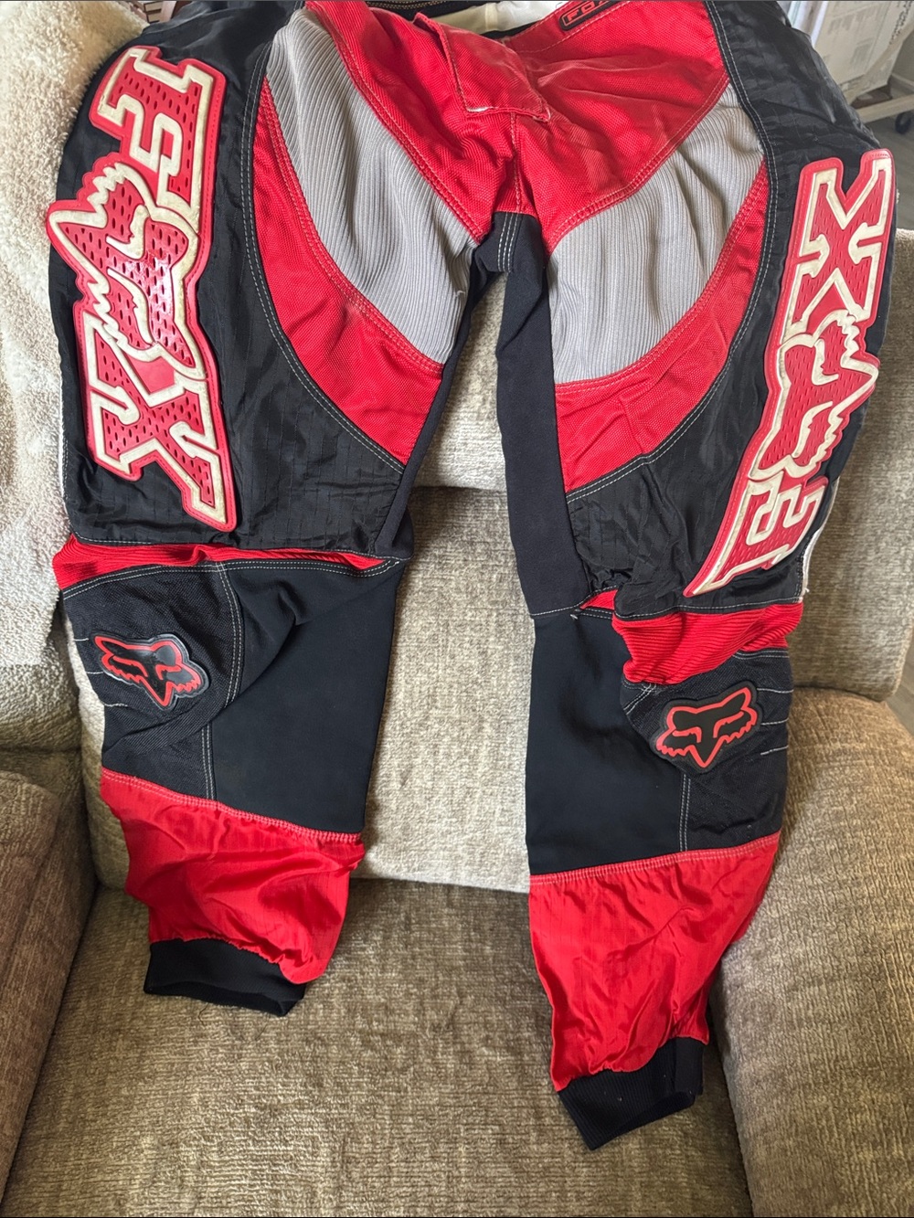 Fox Red and Black mens Motocross Pants